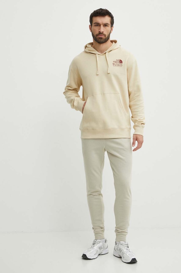 The North Face hanorac de bumbac NF0A87DV3X41 bej SS24