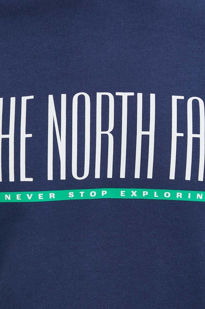 Βαμβακερή μπλούζα The North Face NF0A87E58K21 σκούρο μπλε