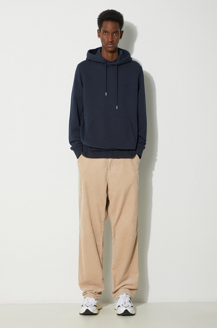 Woolrich sweatshirt Logo Script Hoodie CFWOSW0224MRUT3684 navy SS24