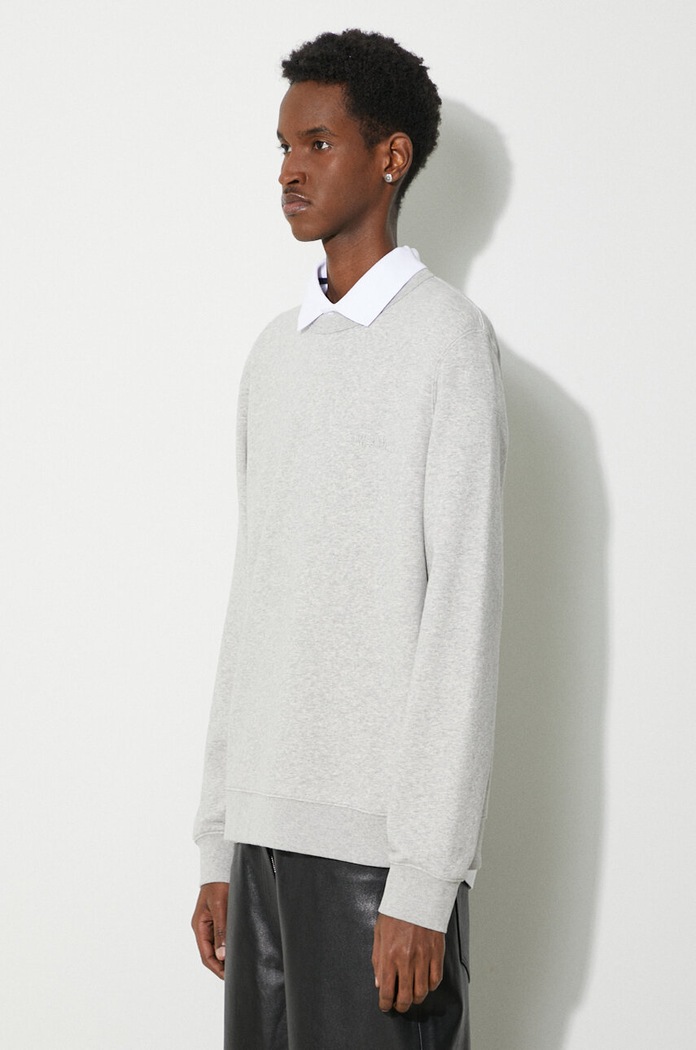 Woolrich bluza Logo Script Crewneck gri CFWOSW0225MRUT3684