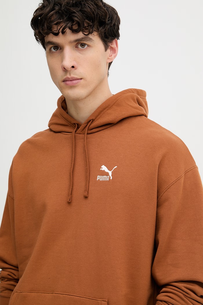 Puma Hanorac cu glugă bărbătesc bumbac BETTER CLASSICS maro 624241
