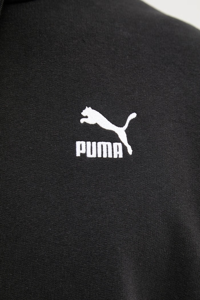Puma mikina s kapucňou pánska bavlnená BETTER CLASSICS 624241 čierna