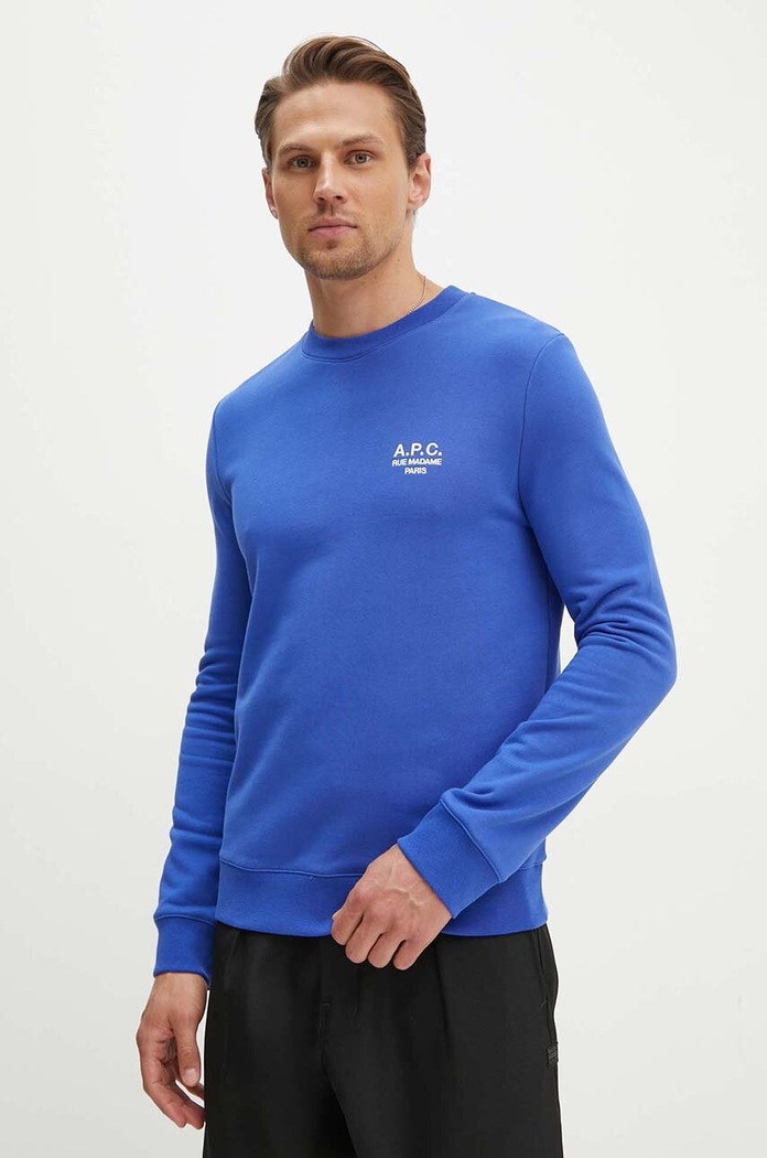 Βαμβακερή μπλούζα A.P.C. sweat rider βαμβάκι μπλε COEZD.H27699.TIC