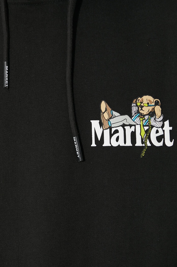 Market cotton sweatshirt Better Call Bear Hoodie 397000584 black