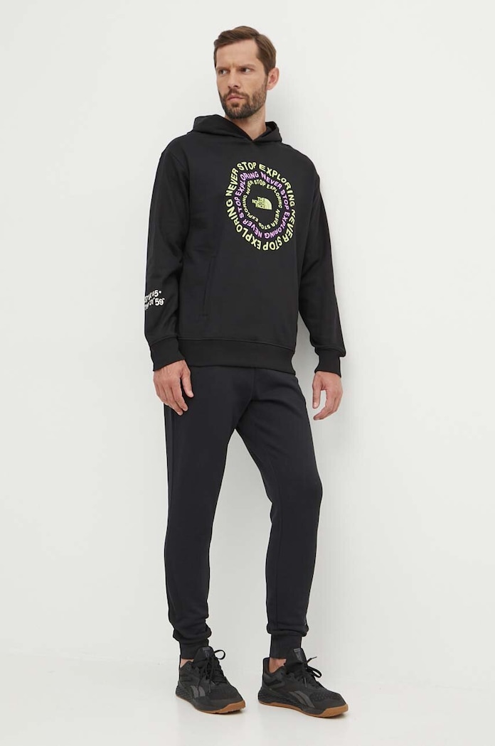 Bavlněná mikina The North Face NF0A87F3JK31 černá SS24