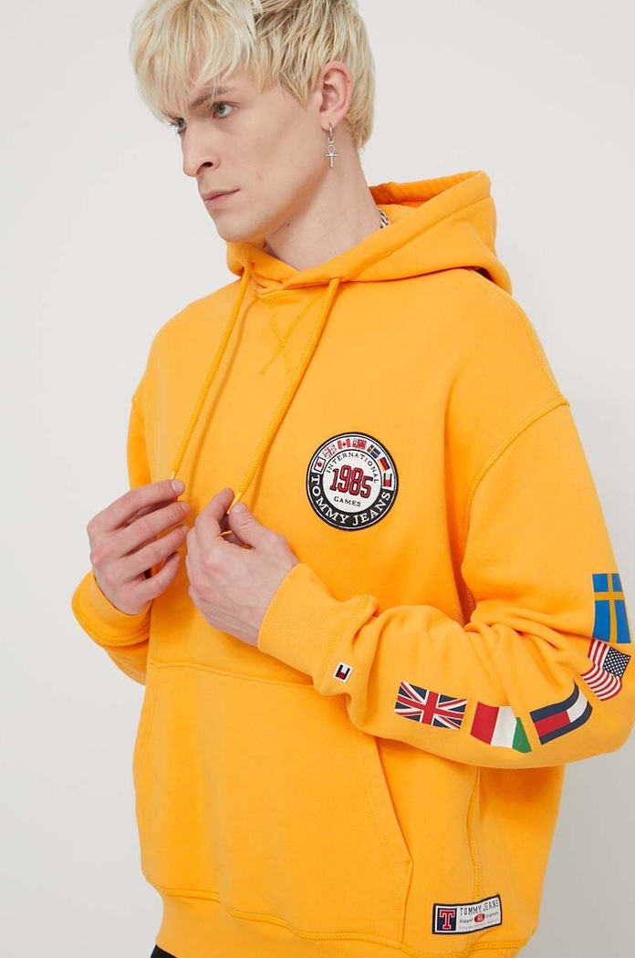Odzież Tommy Jeans bluza bawełniana Archive Games DM0DM19544 żółty