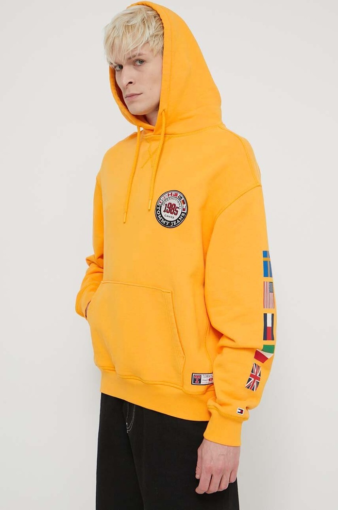 Tommy Jeans bluza bawełniana Archive Games żółty DM0DM19544