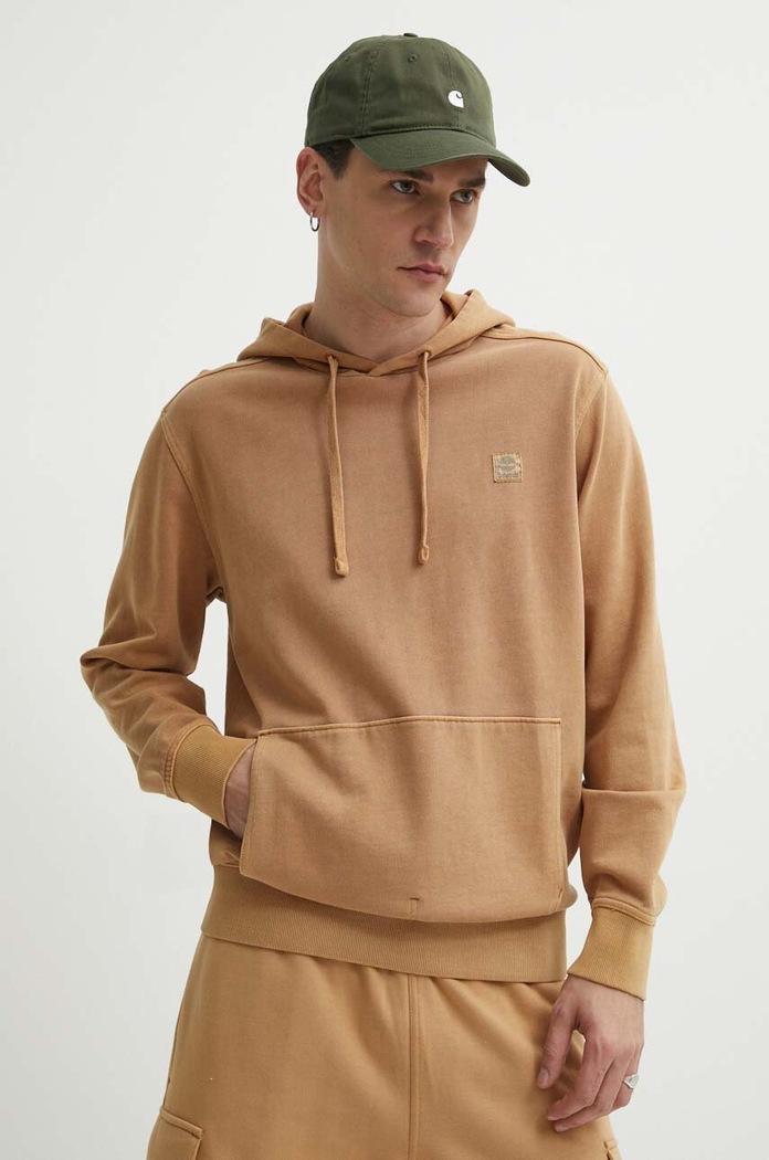Dukserica Timberland natpis smeđa TB0A5U9KP471