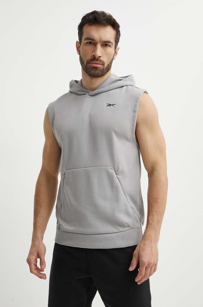 Елек Reebok Strength с качулка сив 100075771