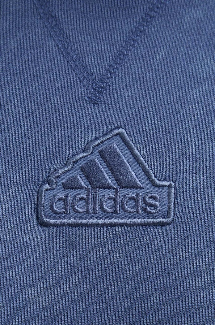 Памучен суичър adidas IR5196 син