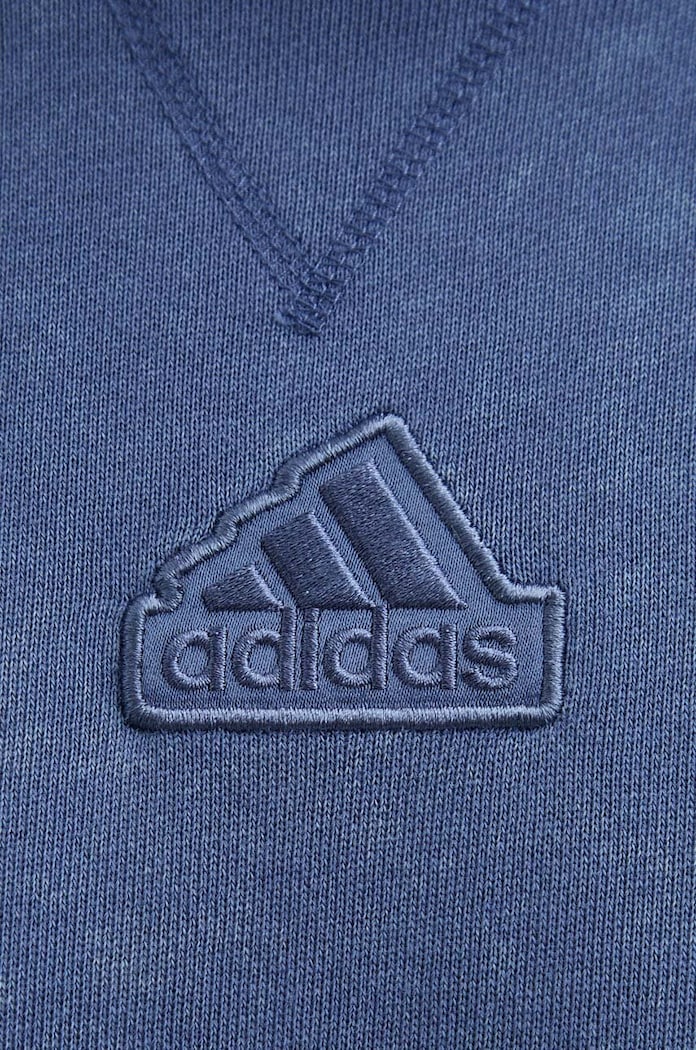 Памучен суичър adidas IR5196 син
