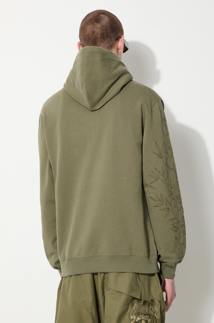 Ρούχα Βαμβακερή μπλούζα Maharishi Dragon Bamboo Hooded Sweat 5075.OLIVE πράσινο