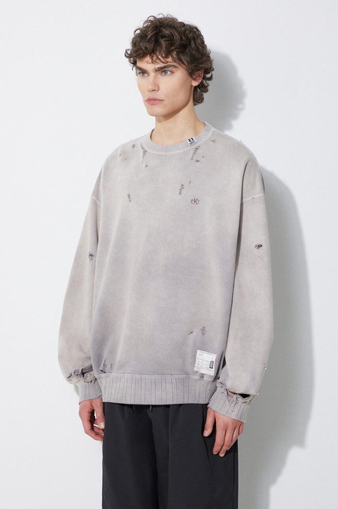 Bavlněná mikina Maison MIHARA YASUHIRO Sun Faded béžová A12PO542