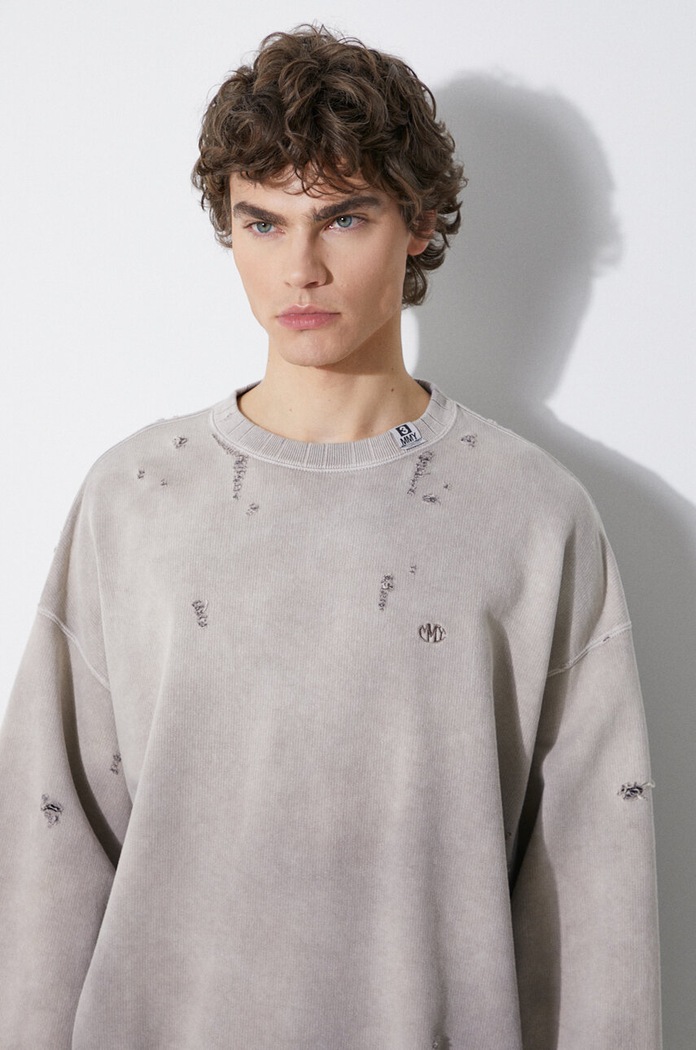 Bavlněná mikina Maison MIHARA YASUHIRO Sun Faded A12PO542 béžová