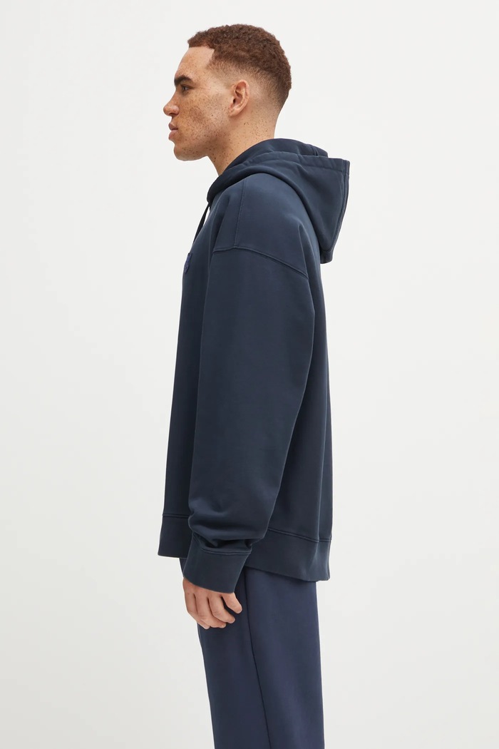 Maison Kitsuné cotton sweatshirt Bold Fox Head Patch Oversize Hoodie LM00705KM0001 navy AA00