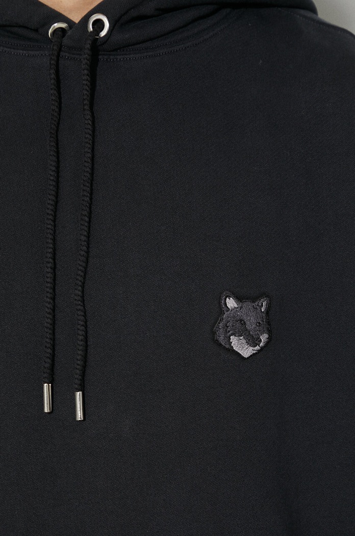 Хлопковая кофта Maison Kitsuné Bold Fox Head Patch Oversize Hoodie LM00705KM0001