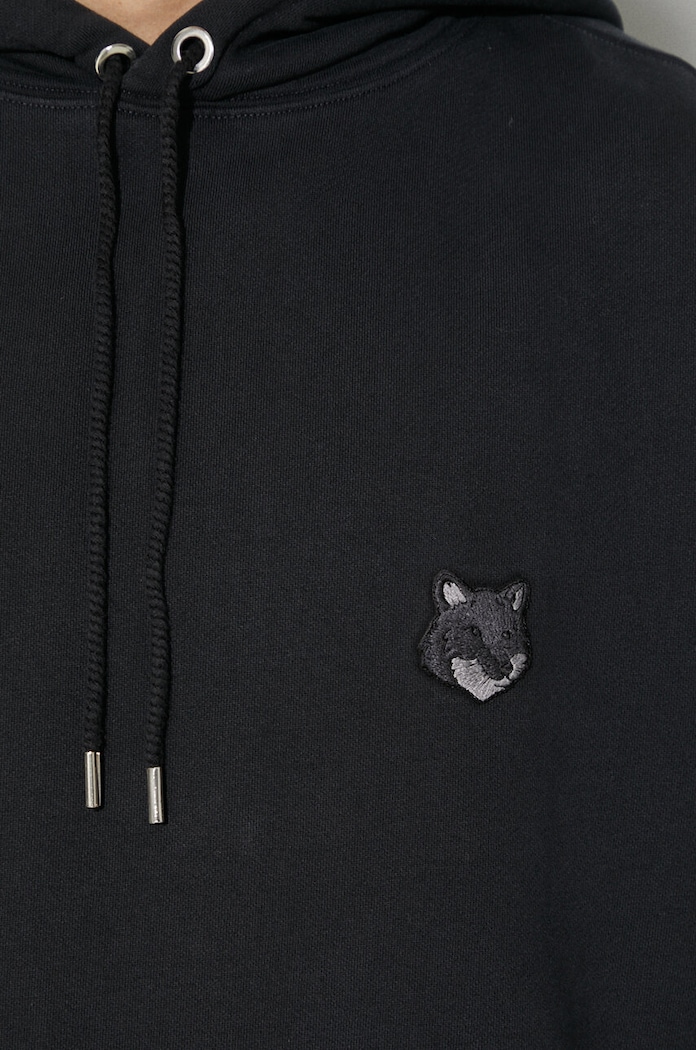 Хлопковая кофта Maison Kitsuné Bold Fox Head Patch Oversize Hoodie LM00705KM0001