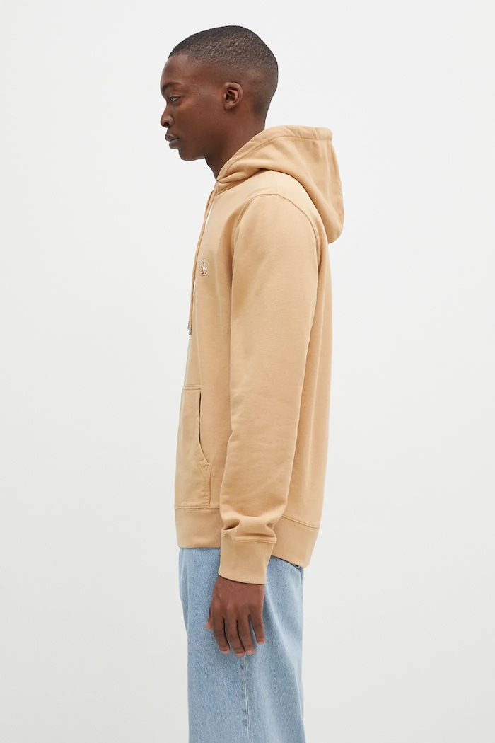 Бавовняна кофта Maison Kitsuné Chillax Patch Regular Hoodie LM00706KM0001 помаранчевий AW24
