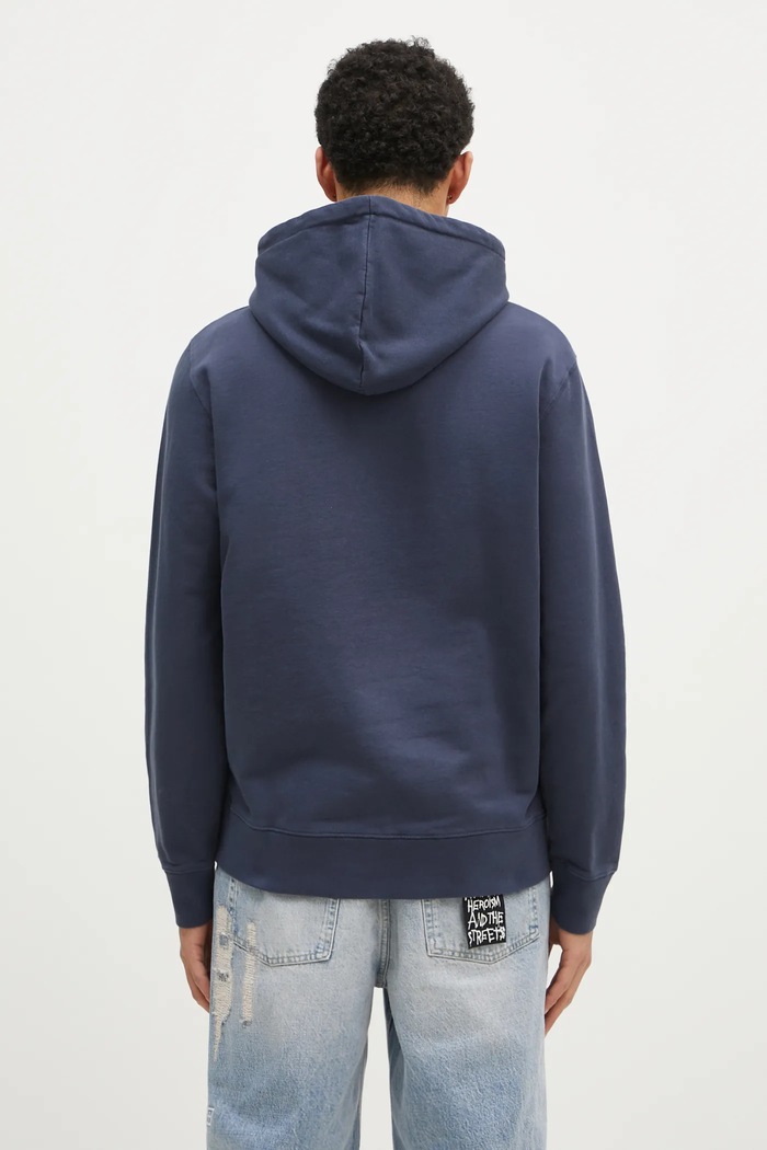Clothing Maison Kitsuné cotton sweatshirt Fox Head Patch Regular Hoodie LM00702KM0001 navy