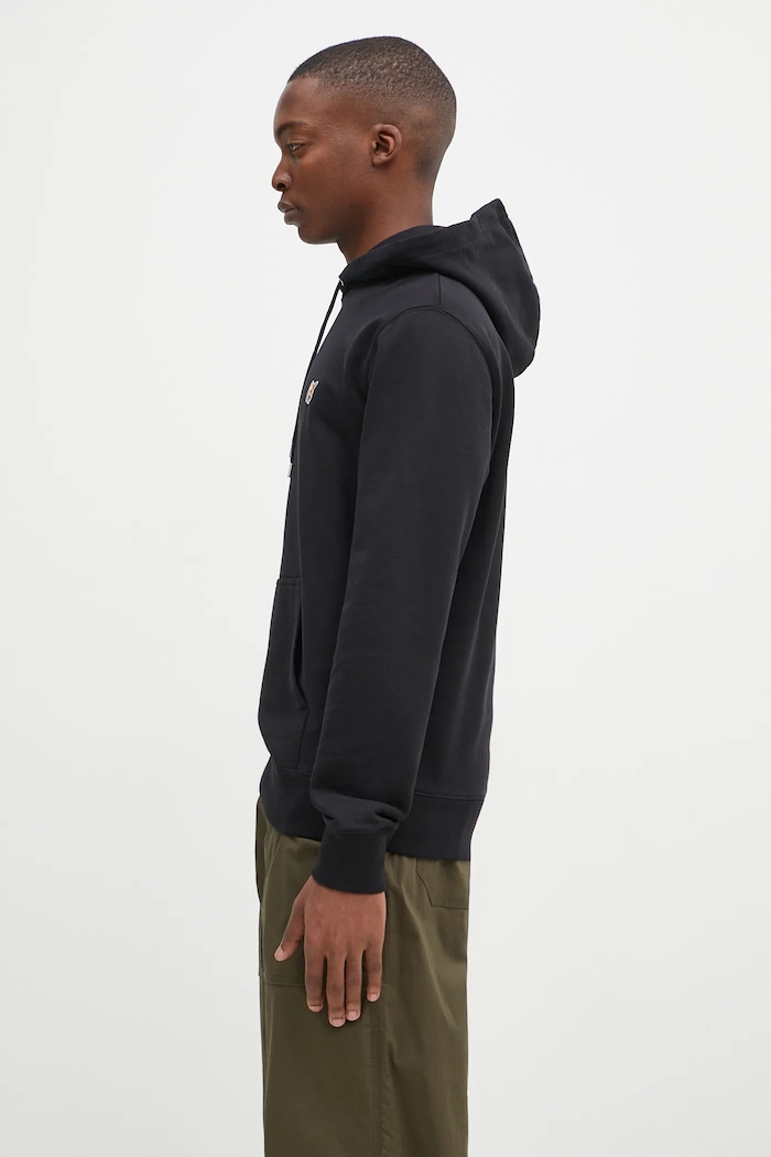 Памучен суичър Maison Kitsuné Fox Head Patch Regular Hoodie LM00702KM0001 черен AW24