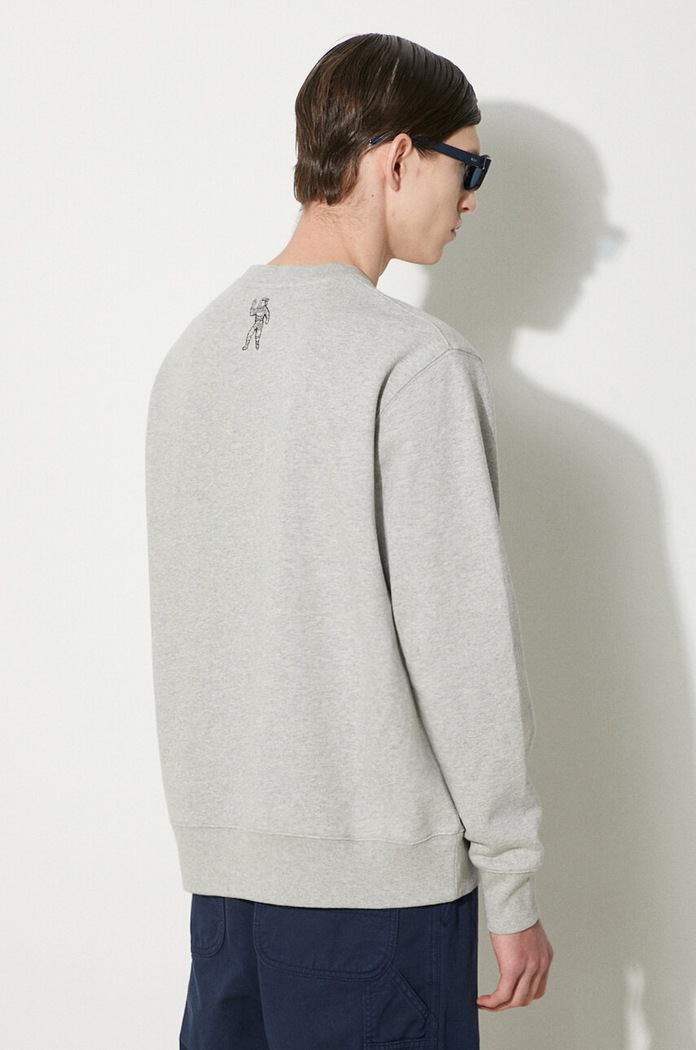 Odzież Billionaire Boys Club bluza bawełniana Big Catch Crewneck B24230 szary