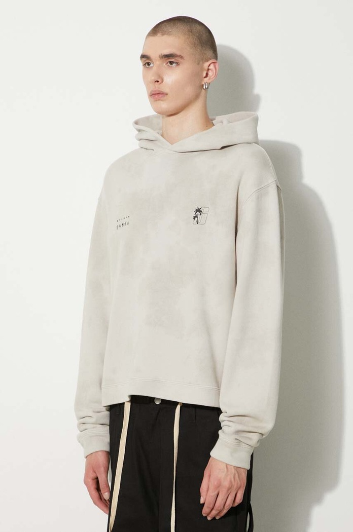 STAMPD cotton sweatshirt Transit Tie Dye beige SLA.M3333HD.STD
