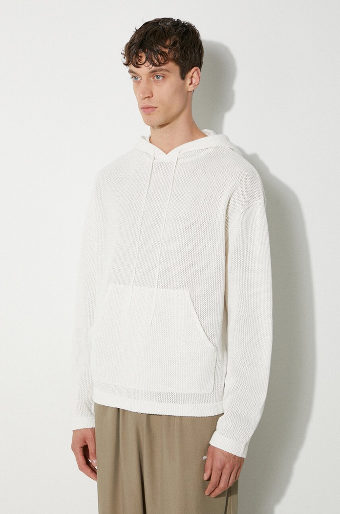 MKI MIYUKI ZOKU bluza bawełniana Loose Gauge Hoody biały LOOSE.GAUGE.HOODY