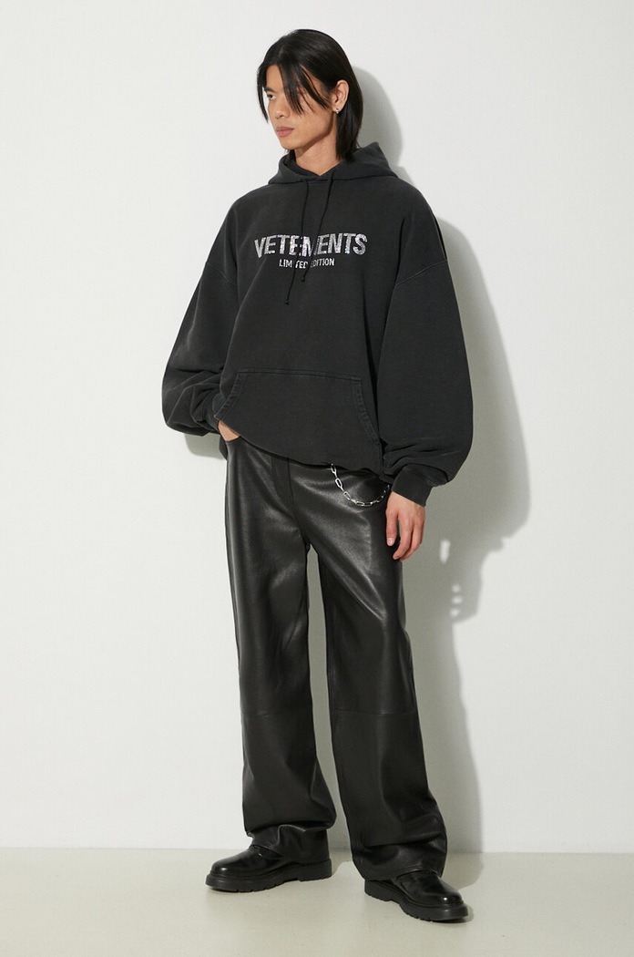 VETEMENTS sweatshirt Crystal Limited Edition UE64HD650B black SS24