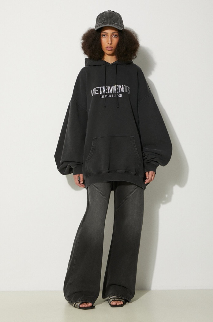 Clothing VETEMENTS sweatshirt Crystal Limited Edition UE64HD650B black