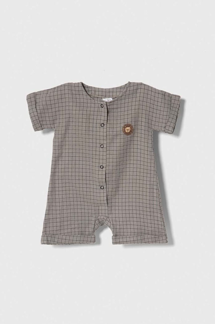 Jamiks salopete bebelusi din bumbac Produs pentru bebe gri NIKLAS.org.Ram.JLG187.B