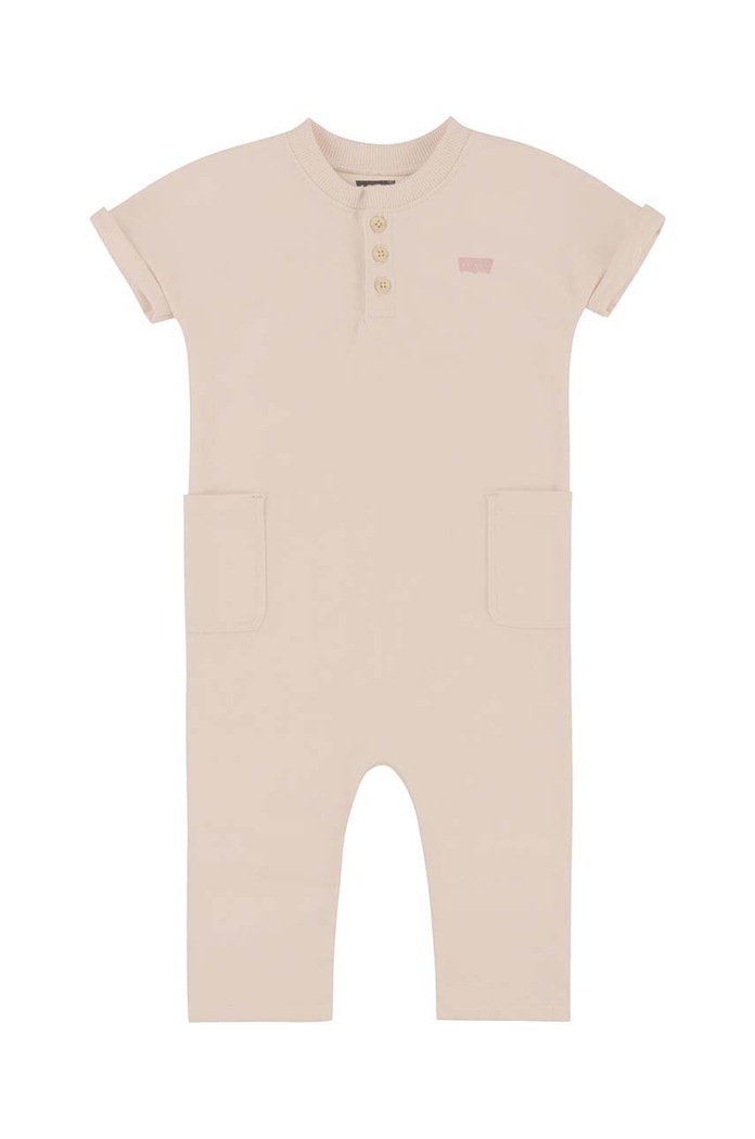 Levi's baba kezeslábas LVN SS HENLEY COVERALL Bébi termékek narancssárga 6EK126