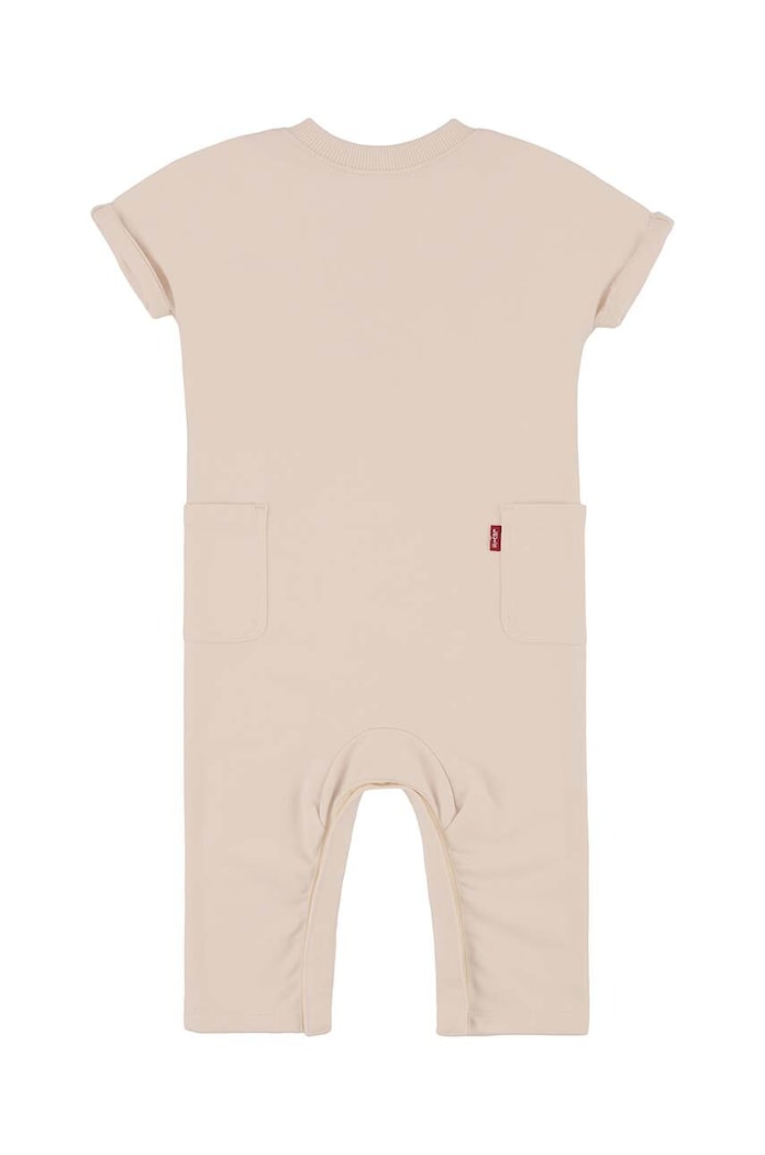 Levi's baba kezeslábas LVN SS HENLEY COVERALL 6EK126 narancssárga SS24