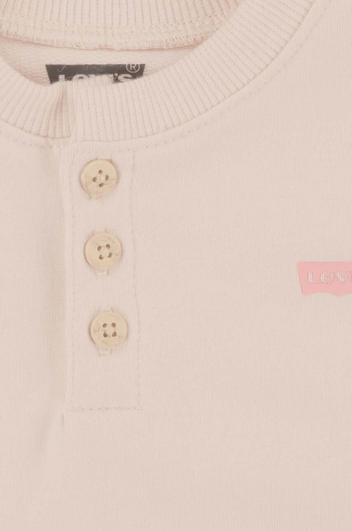 Fiú Levi's baba kezeslábas LVN SS HENLEY COVERALL 6EK126 narancssárga