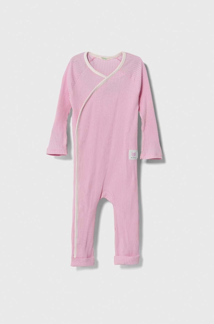 United Colors of Benetton pajacyk niemowlęcy bawełniany Produkt niemowlęcy różowy 3FMG0T01H.W.Seasonal