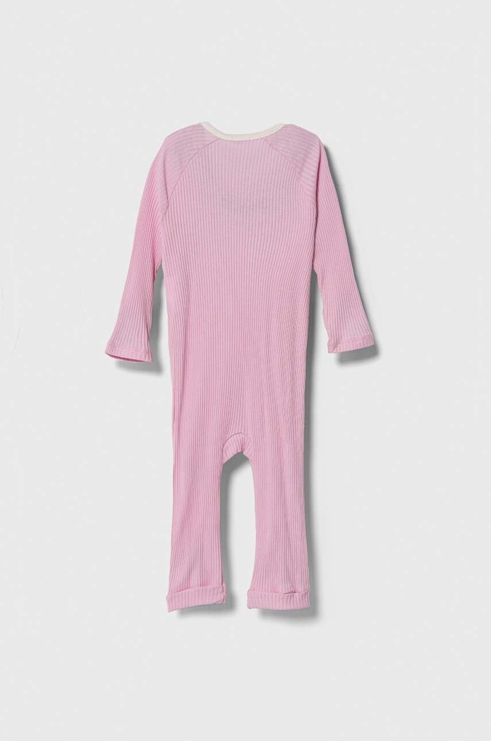 Detský bavlnený overal United Colors of Benetton 3FMG0T01H.W.Seasonal ružová SS24