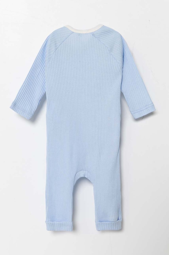 United Colors of Benetton pajacyk niemowlęcy bawełniany 3FMG0T01H.W.Seasonal niebieski SS24