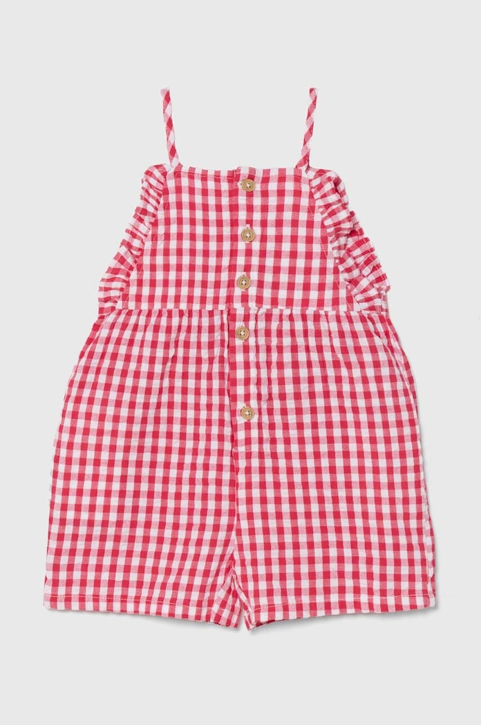 United Colors of Benetton salopete bebelusi din bumbac Produs pentru bebe rosu 4QKUAT00W.W.Seasonal