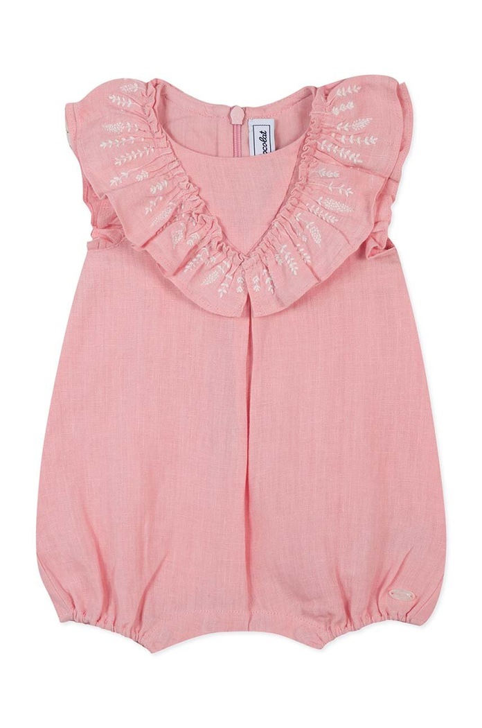 Tartine et Chocolat rampers lniany niemowlęcy TY33031.80 pomarańczowy SS24