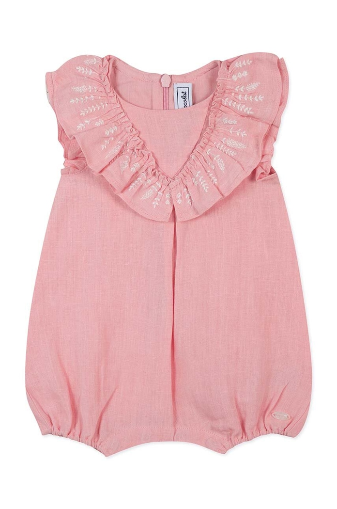 Tartine et Chocolat rampers lniany niemowlęcy TY33031.80 pomarańczowy SS24
