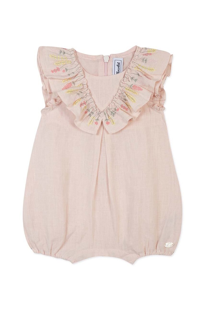 Tartine et Chocolat rampers lniany niemowlęcy TY33031.80 różowy SS24