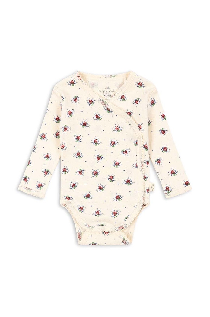 Konges Sløjd body din bumbac pentru bebelusi Produs pentru bebe bej KS100399