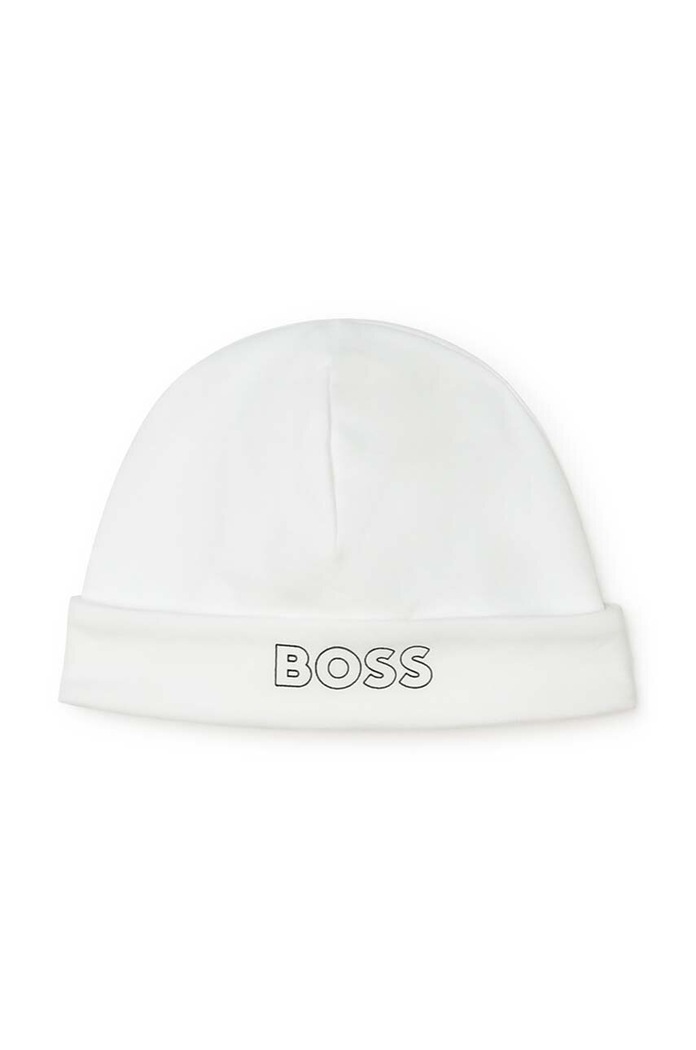 BOSS pajacyk niemowlęcy bawełniany J50831. biały