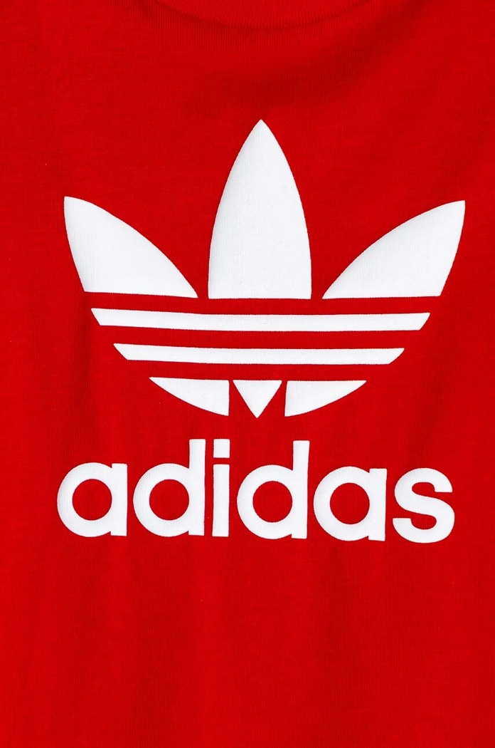 adidas Originals rampers bawełniany niemowlęcy IM8430 czerwony