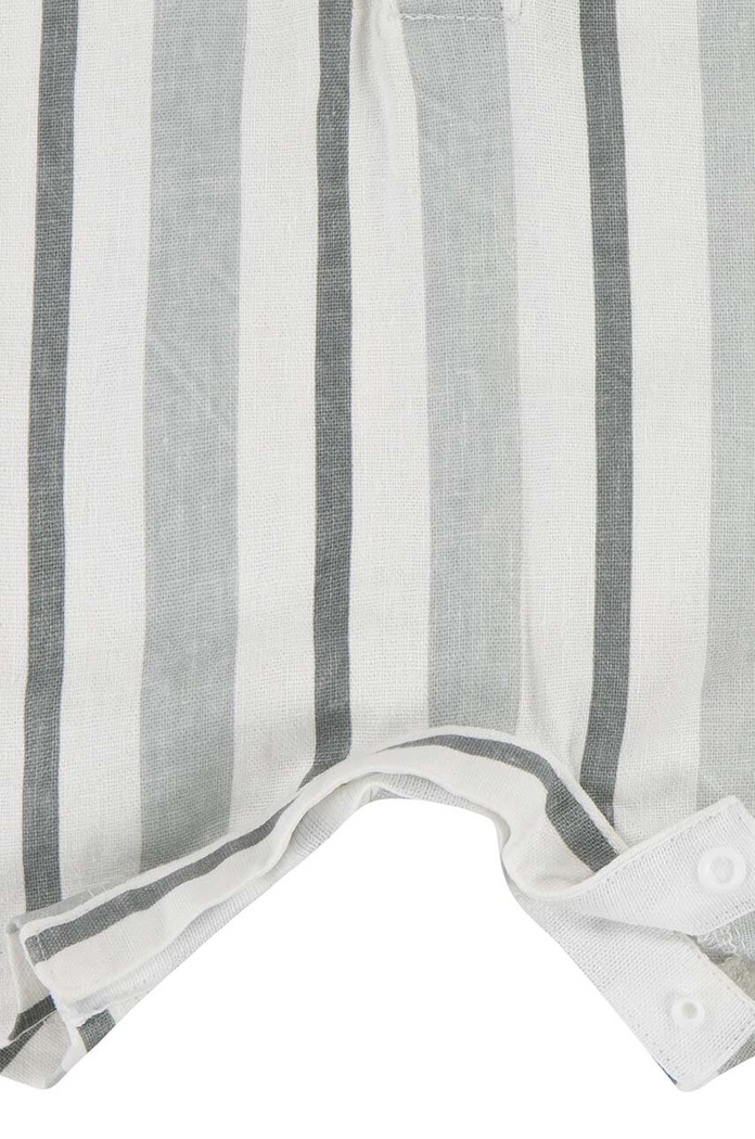 Levi's baba nadrág vászonkeverékből LVB STRIPE ROMPER & BUCKET HAT 6EK230 szürke