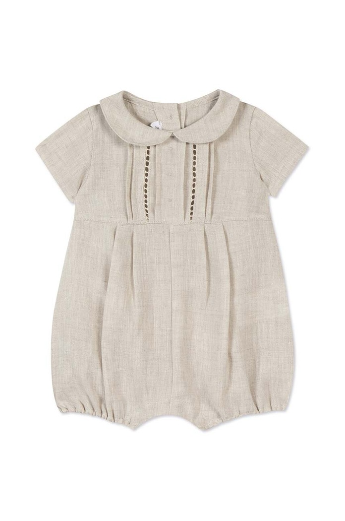 Бебешки къс гащеризон от лен Tartine et Chocolat TY33140.49.74 бежов SS24