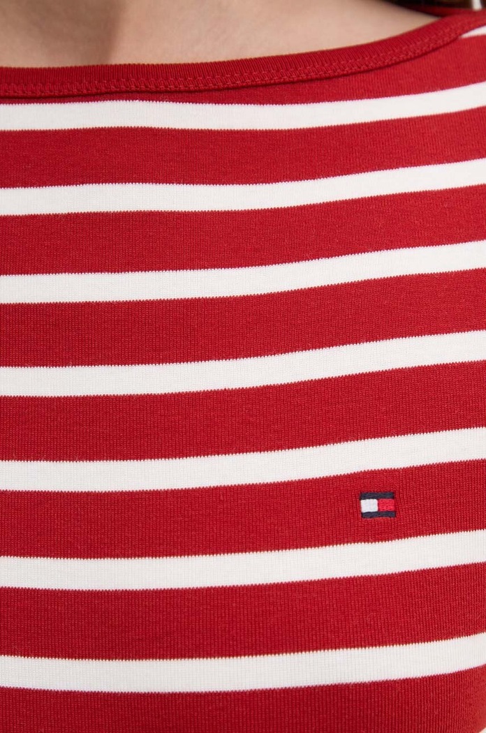 Tommy Hilfiger Μακρυμάνικο γυναικείο βαμβακερό WW0WW40589 κόκκινο
