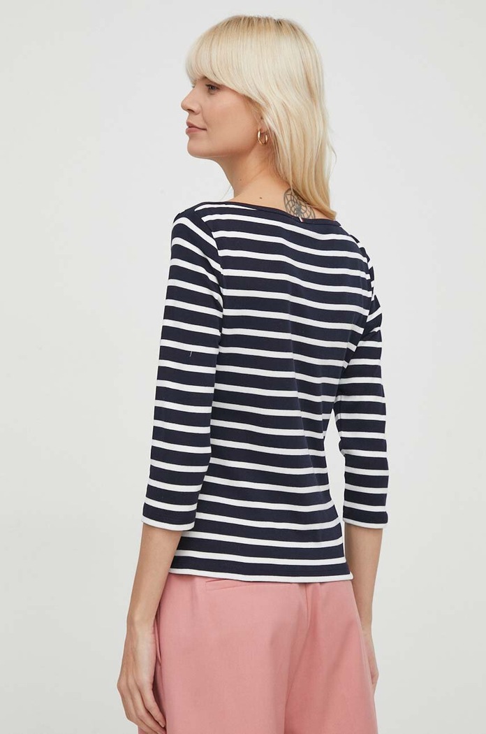 Odzież Tommy Hilfiger Longsleeve damski bawełniany WW0WW40589 granatowy