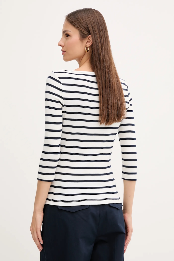 Odzież Tommy Hilfiger longsleeve damski bawełniany WW0WW40589 granatowy