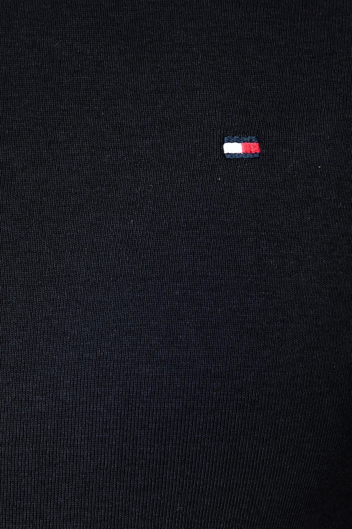 Longsleeve pentru femei din bumbac Tommy Hilfiger bleumarin WW0WW40589