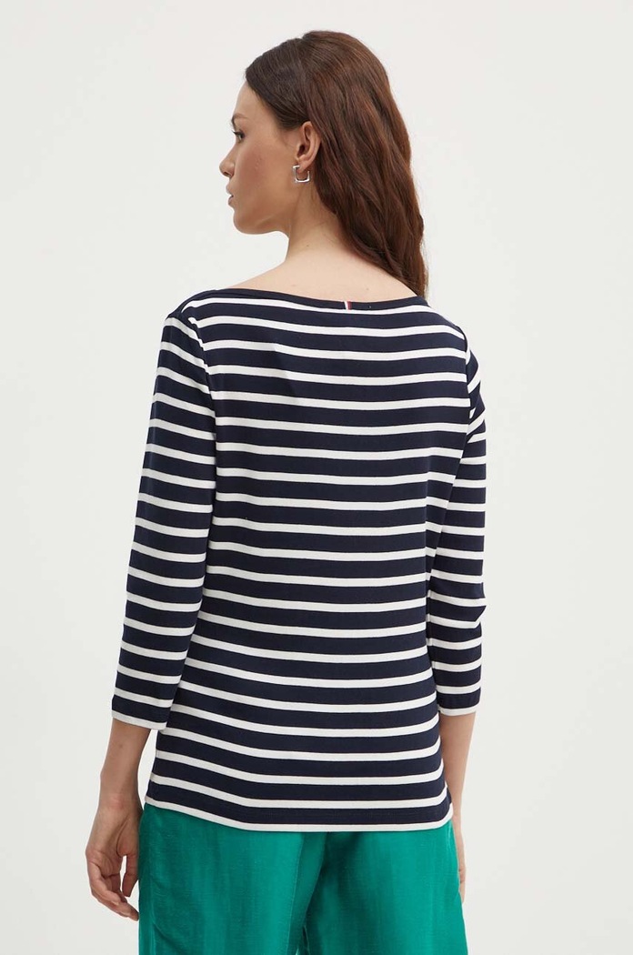 Ρούχα Tommy Hilfiger μακρυμάνικο Γυναικείο βαμβακερό WW0WW40589 σκούρο μπλε
